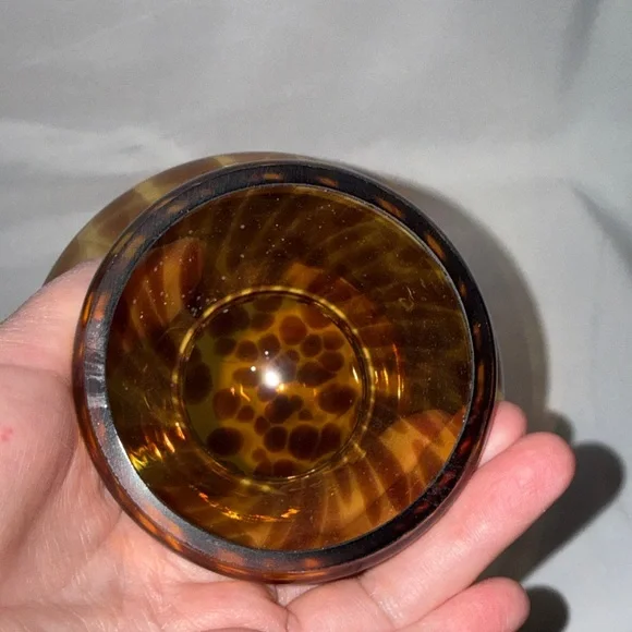 Celebrate Together Glass Mushroom Decor Brown Tortoiseshell - Picture 5 of 6